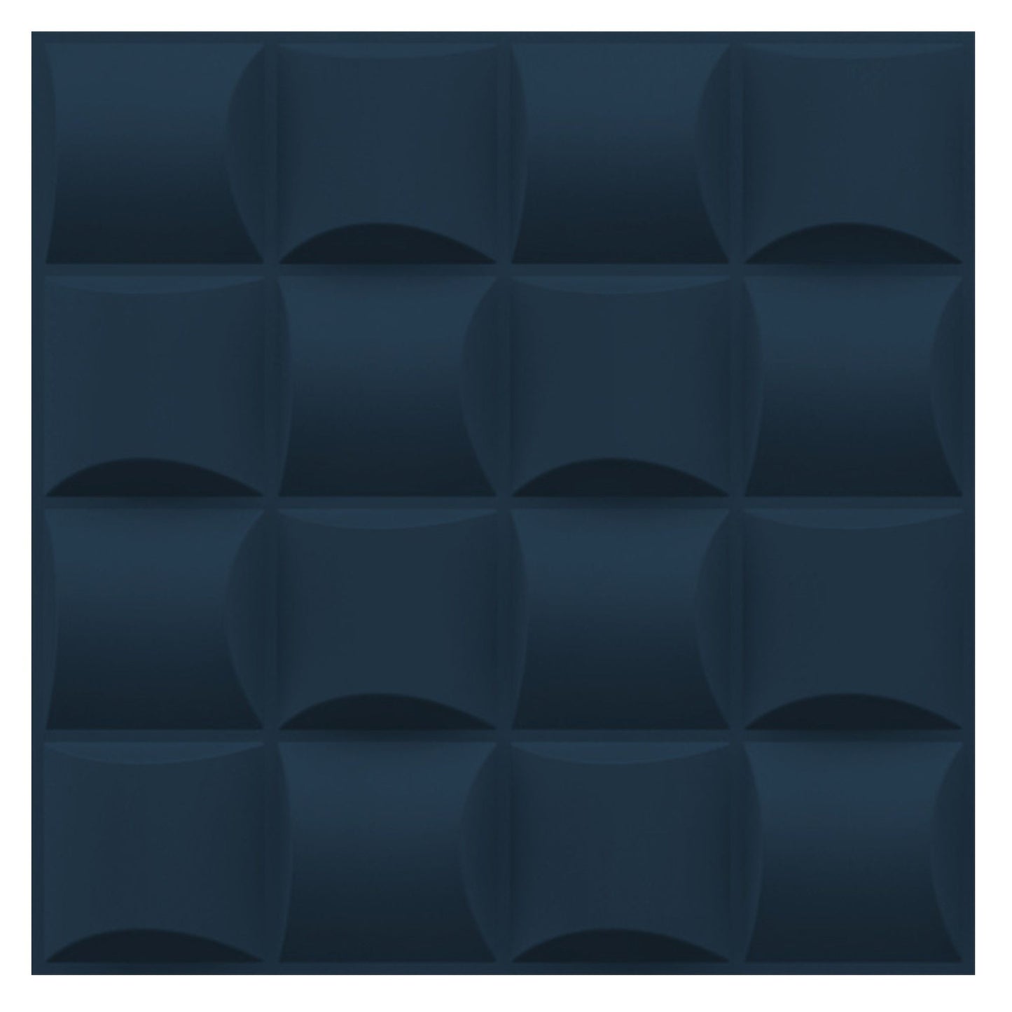 Navy Blue Block Design 3D Wall Panel View