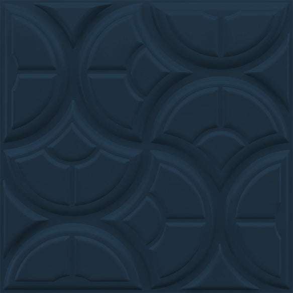 Navy Blue 3D Wall Panels Luna Design