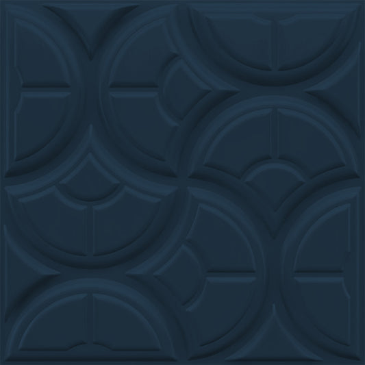 Navy Blue 3D Wall Panels Luna Design
