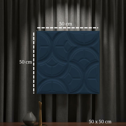 Navy Blue 3D Wall Panels Luna Design