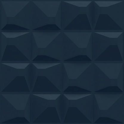 Navy Blue 3D Wall Panels Pixel Design