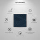 Navy Blue 3D Wall Panels Swirl Design