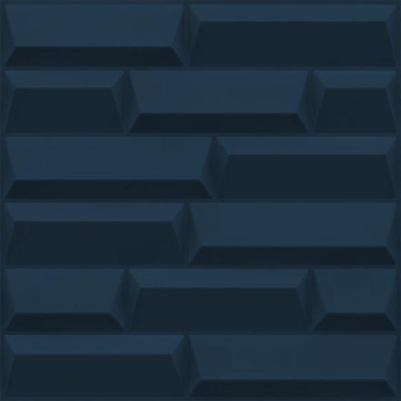 Navy Blue 3D Wall Panels Vault Design