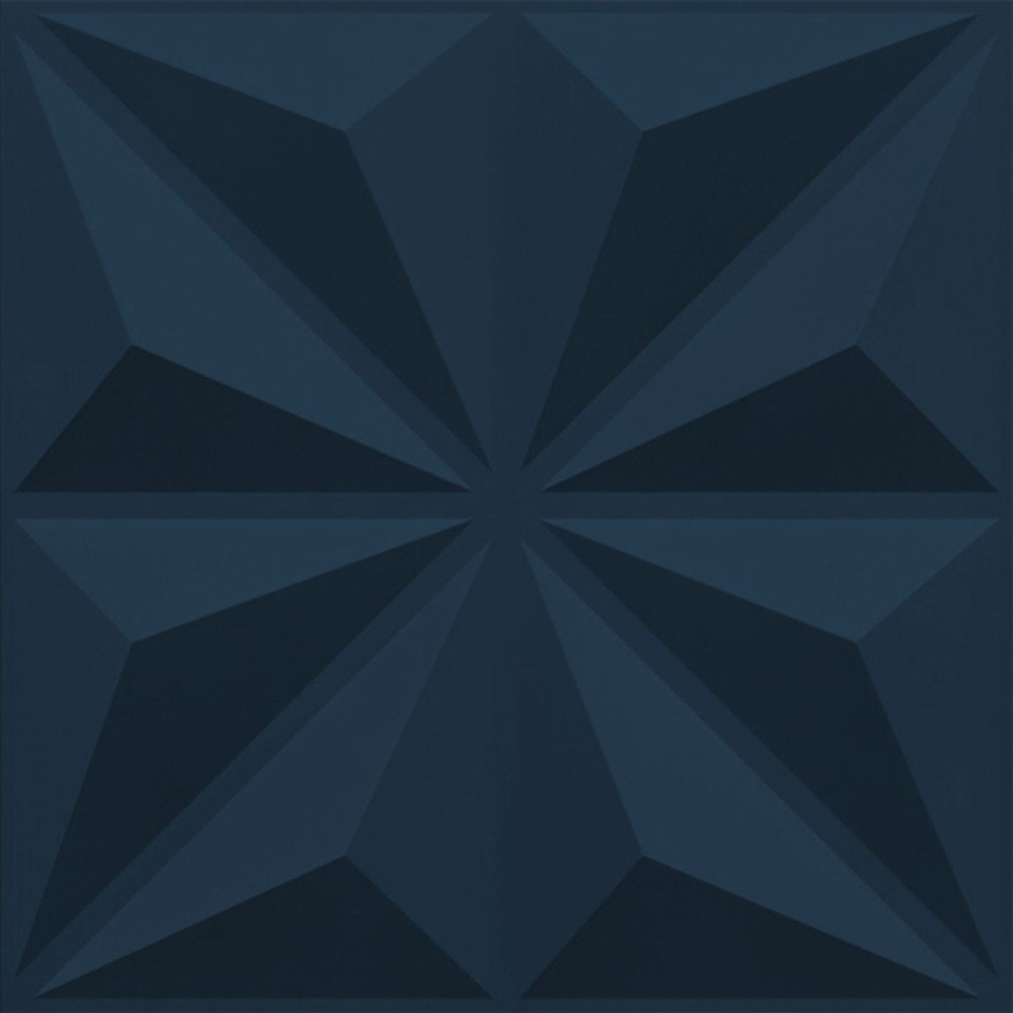 Navy Blue Crystal Design 3D Wall Panel Front View-1