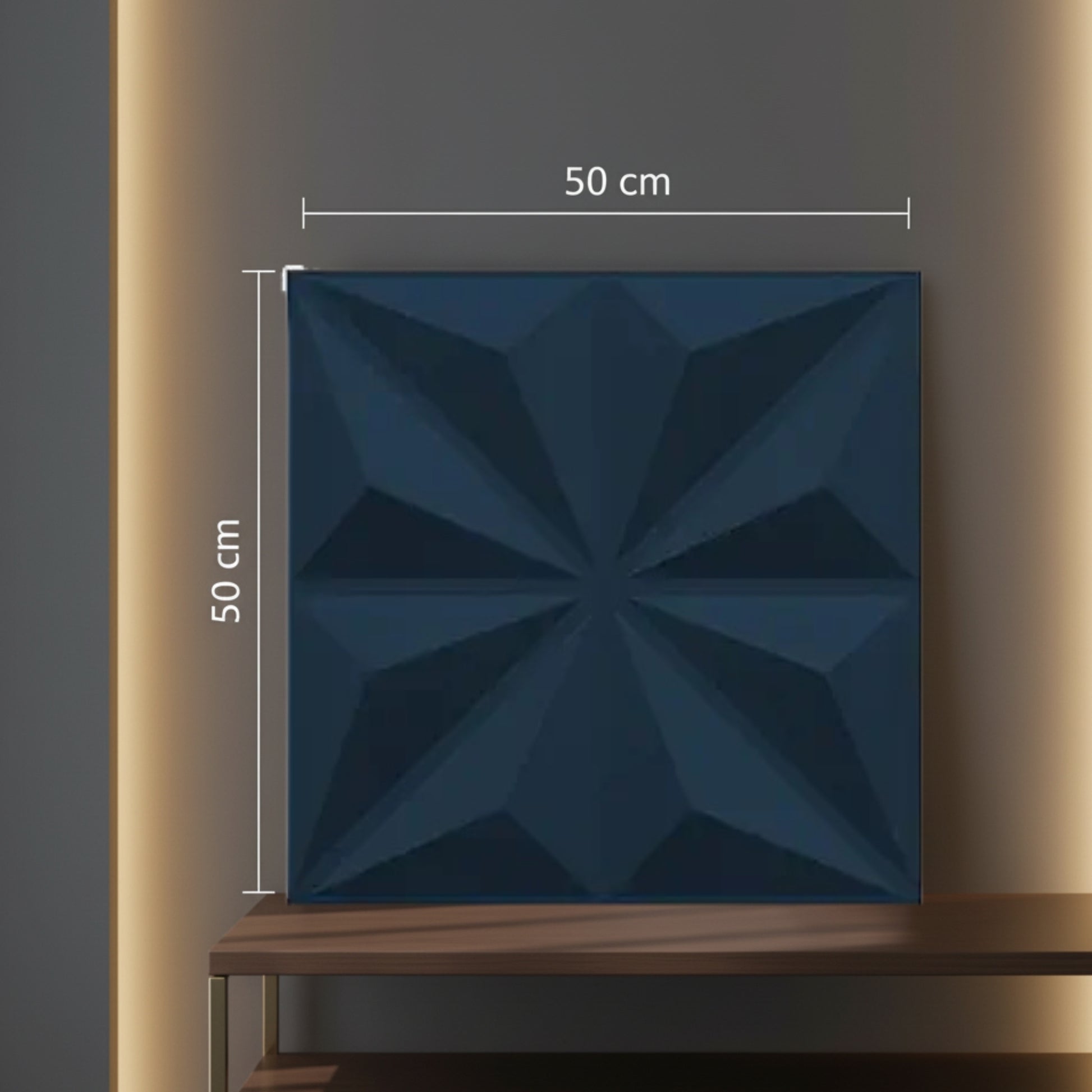Navy Blue Crystal Design 3D Wall Panel View-4