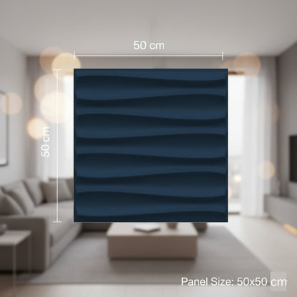 Navy Blue 3D Wall Panels Dune Design