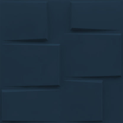 Navy Blue Stream Design 3D Wall Panel