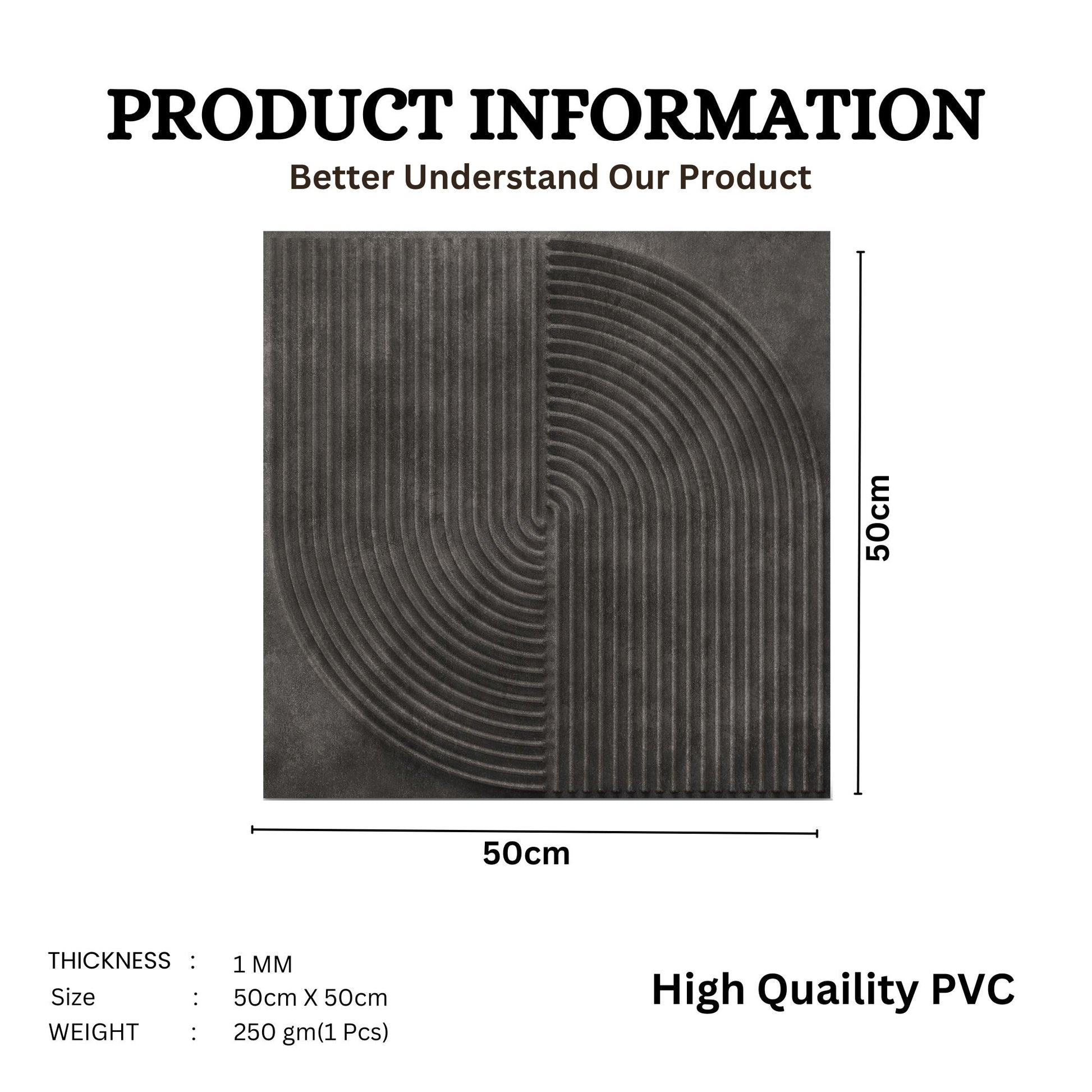 Nexa Gray Self Adhesive Panels Circle Design