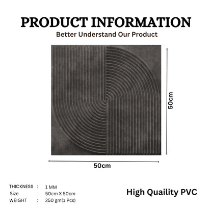 Nexa Gray Self Adhesive Panels Circle Design