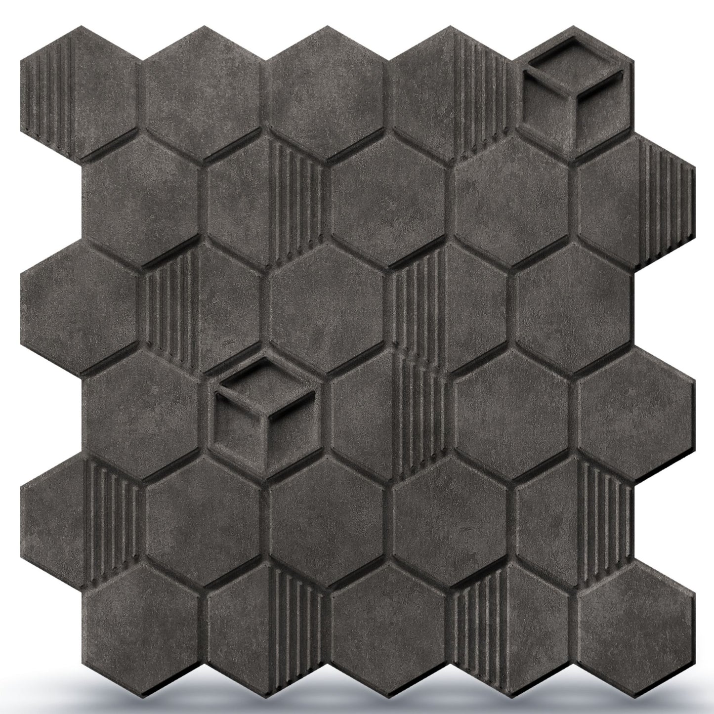 Nexa Gray Self Adhesive Panels Hexagon Design
