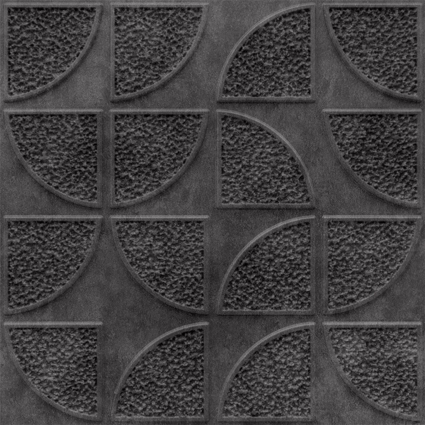 3D Self Adhesive Wall Panel Quarter Circle Design- 50x50cm