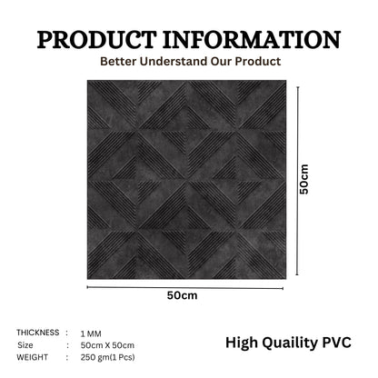 Nexa Gray Self Adhesive Panels triangle Design