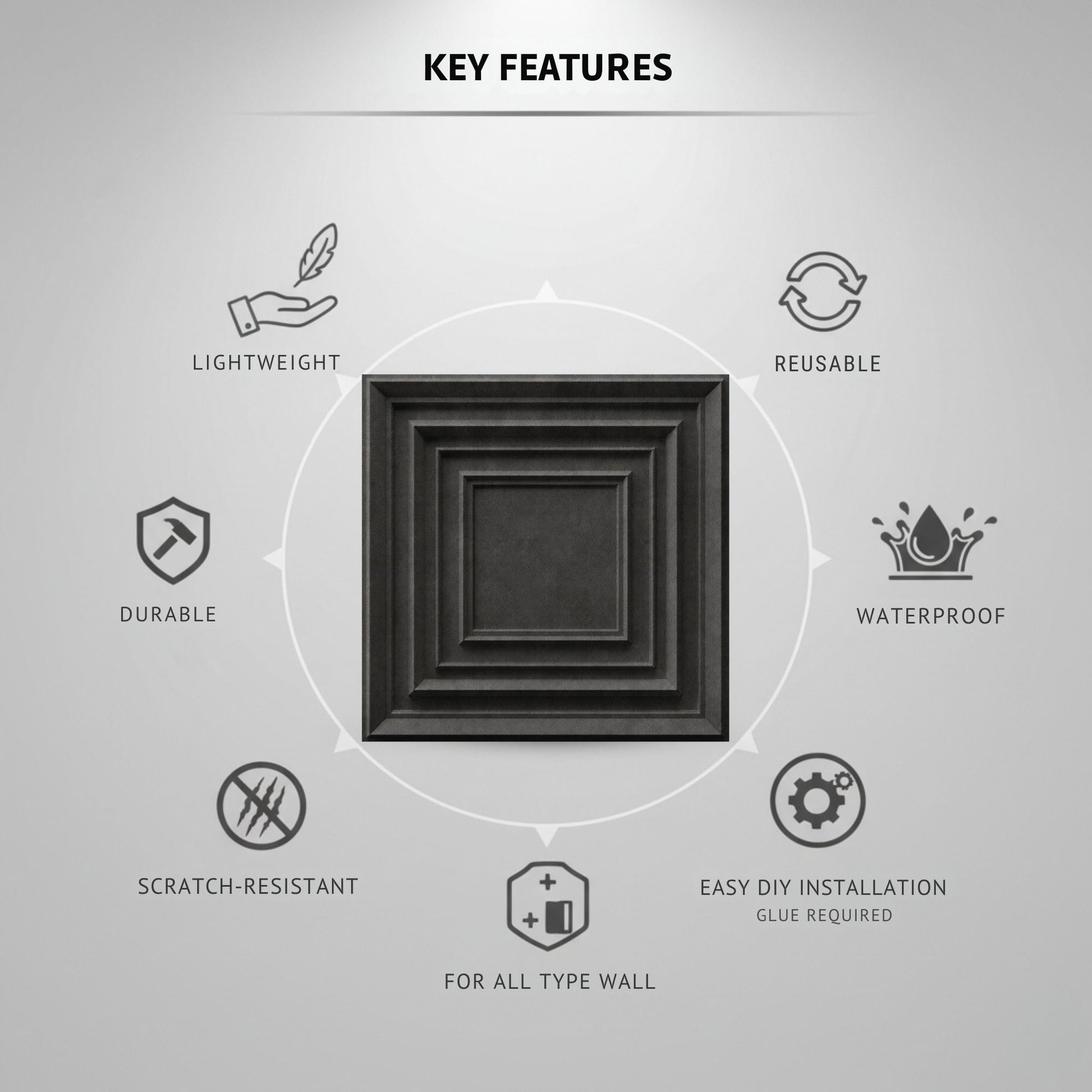 Nexa Gray  3D Wall Panels Accent Design2