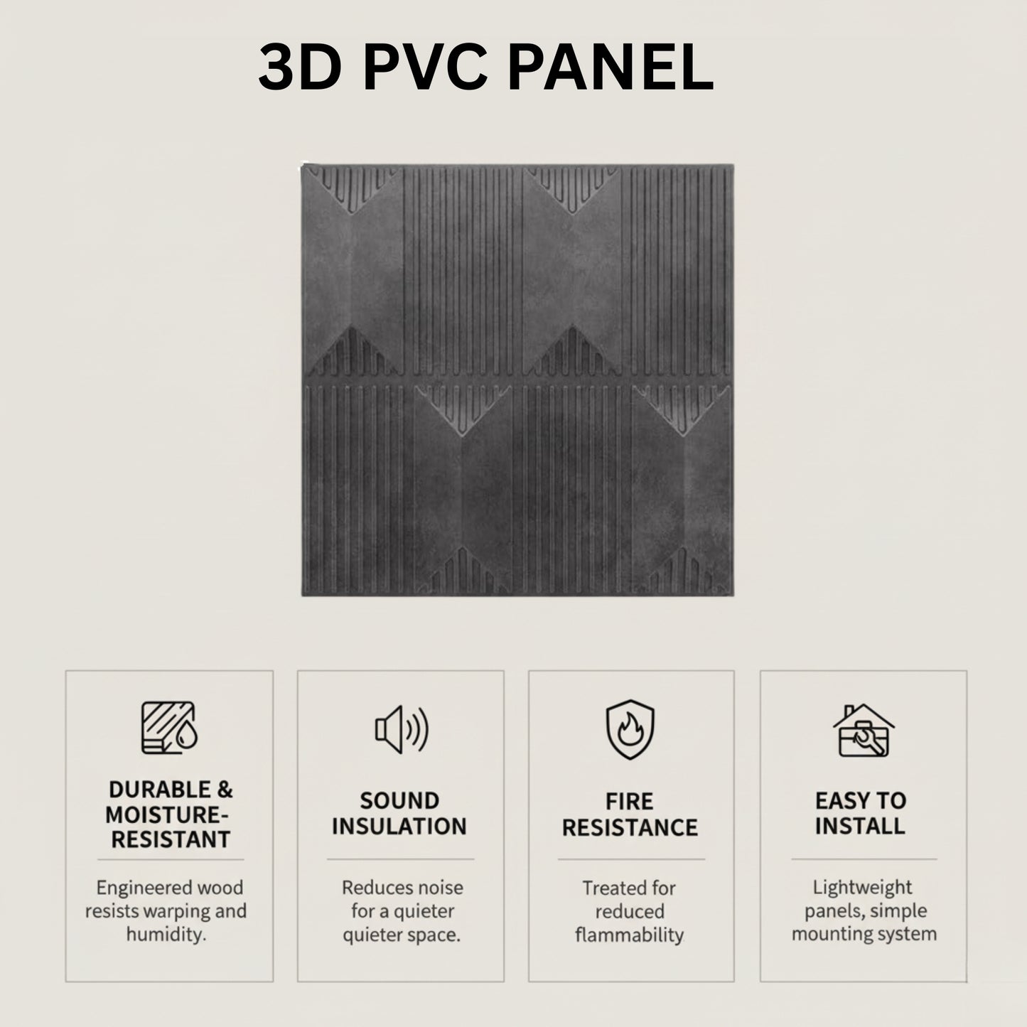 Nexa Gray 3D Wall Panels Artisan Design