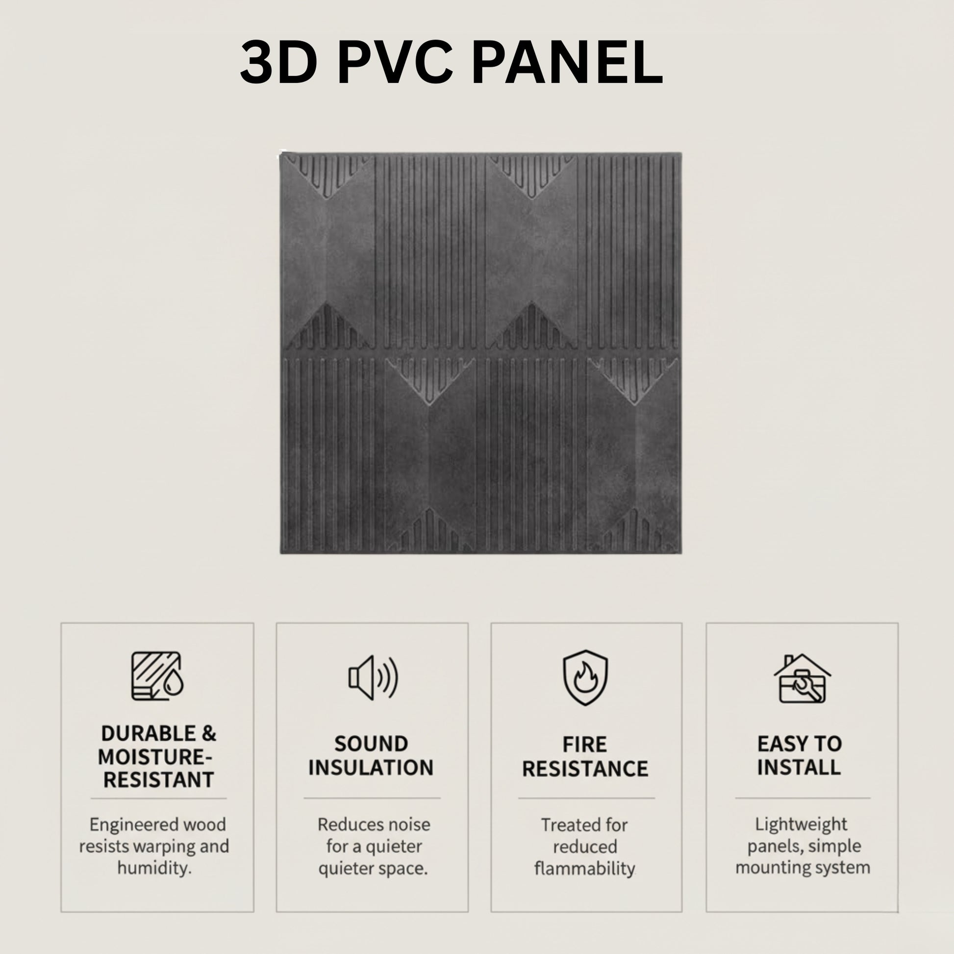 Nexa Gray 3D Wall Panels Artisan Design