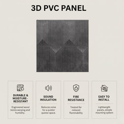 Nexa Gray 3D Wall Panels Artisan Design