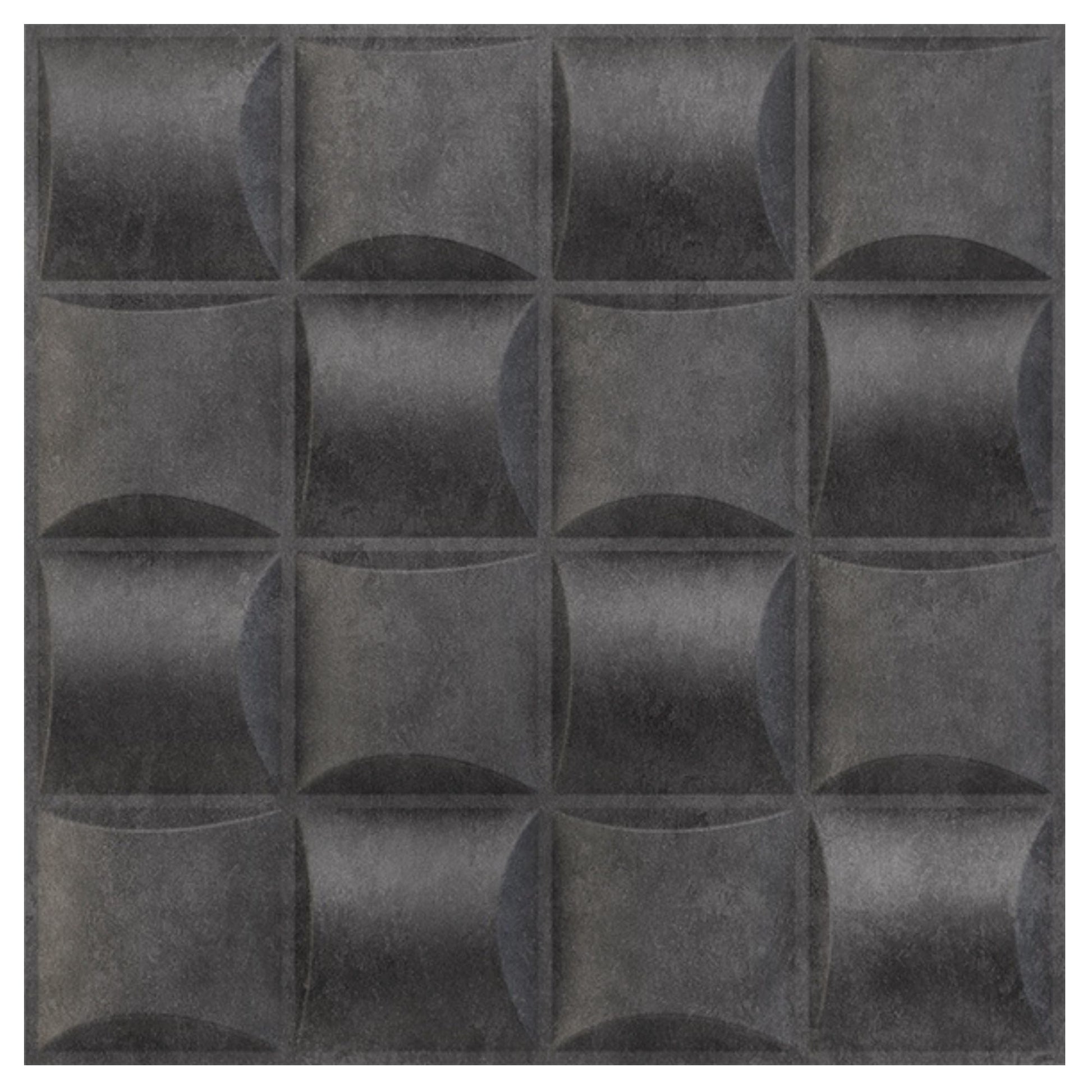 Nexa Gray Block Design 3D Wall Panel View