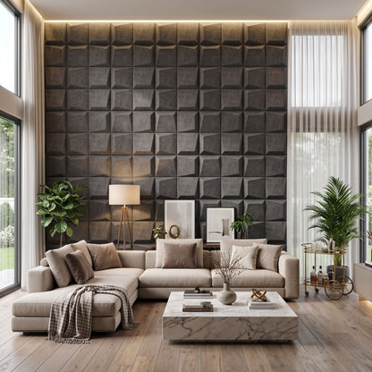 Nexa Gray 3D Wall Panels Cube Design-1