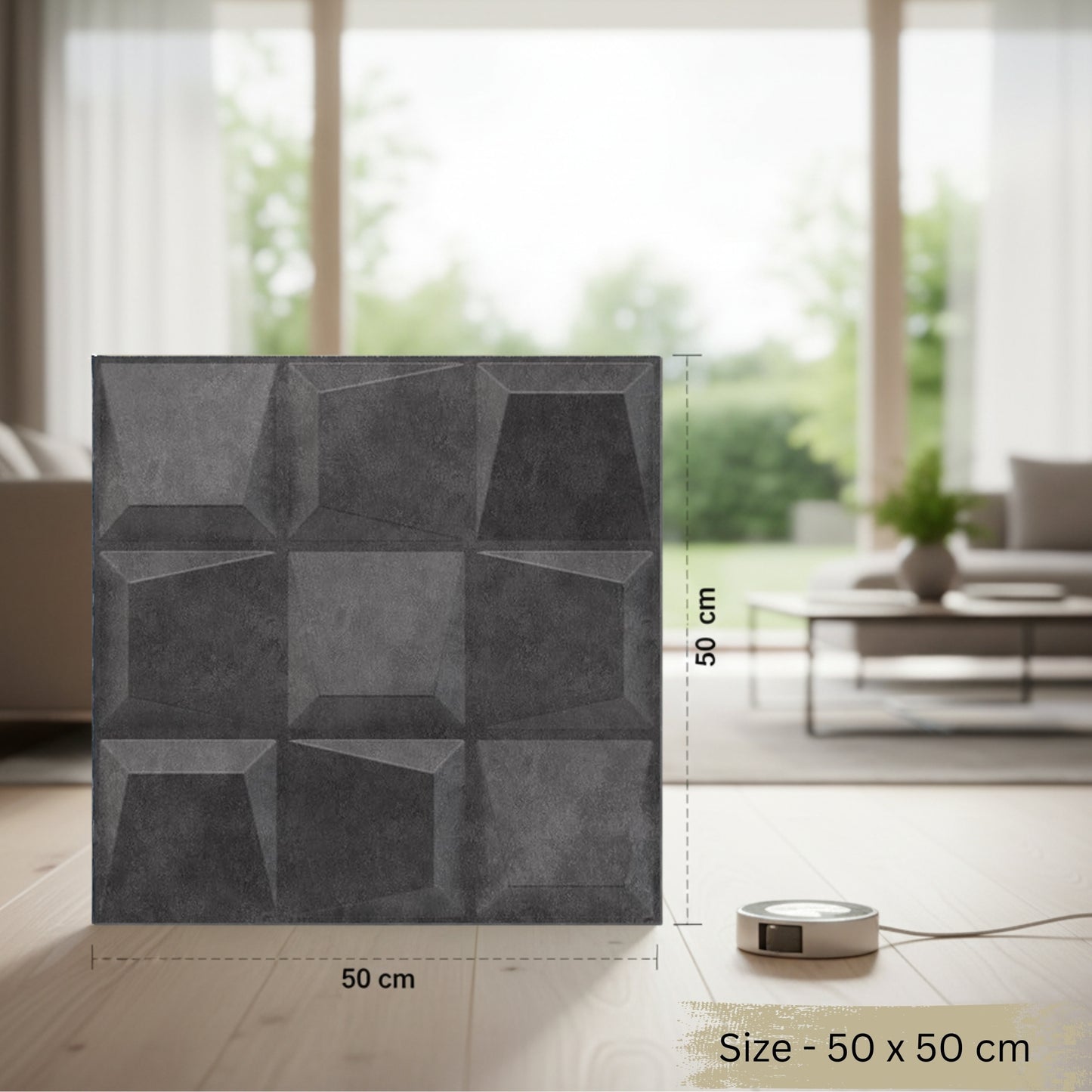 Nexa Gray Cubical Design 3D Wall Panels View-4