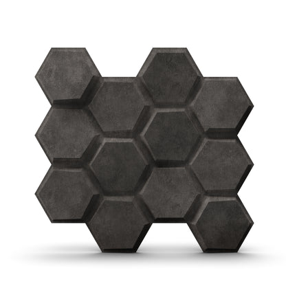 Nexa Gray 3D Wall Panels Hexagon Design-td038