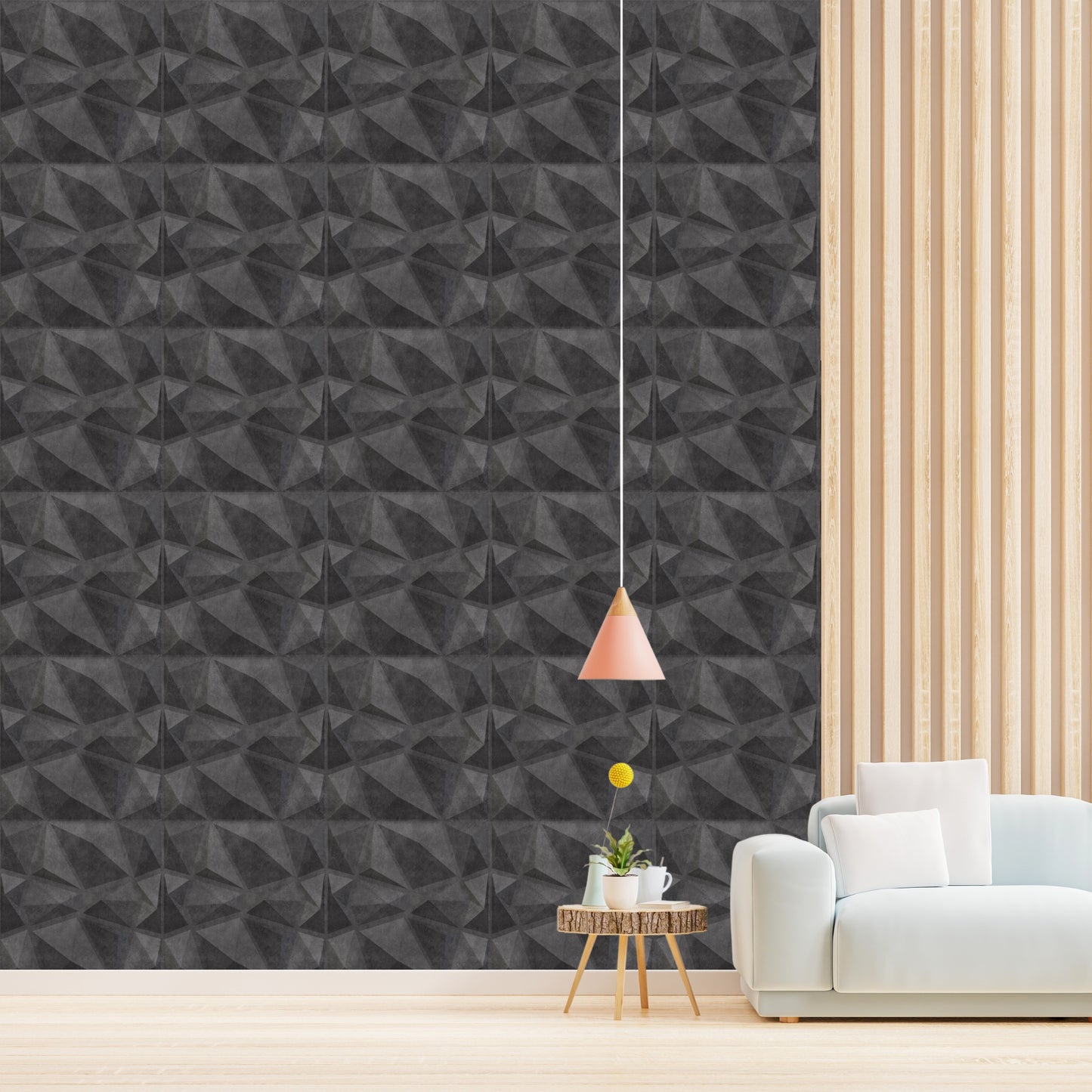 3D Wall Panels - PVC Stone Design 50X50 cm