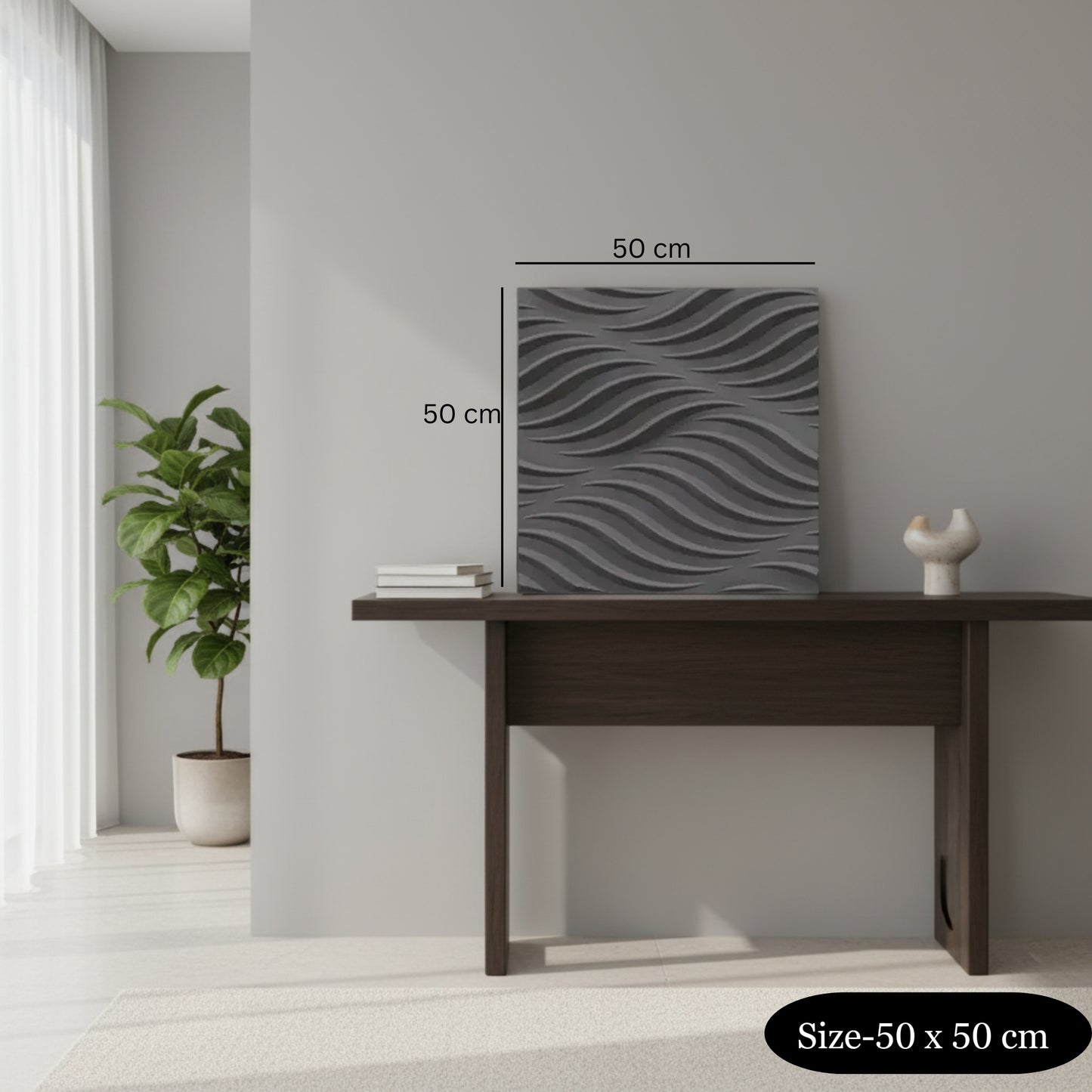 Nexa Gray 3D Wall Panels Swirl Design