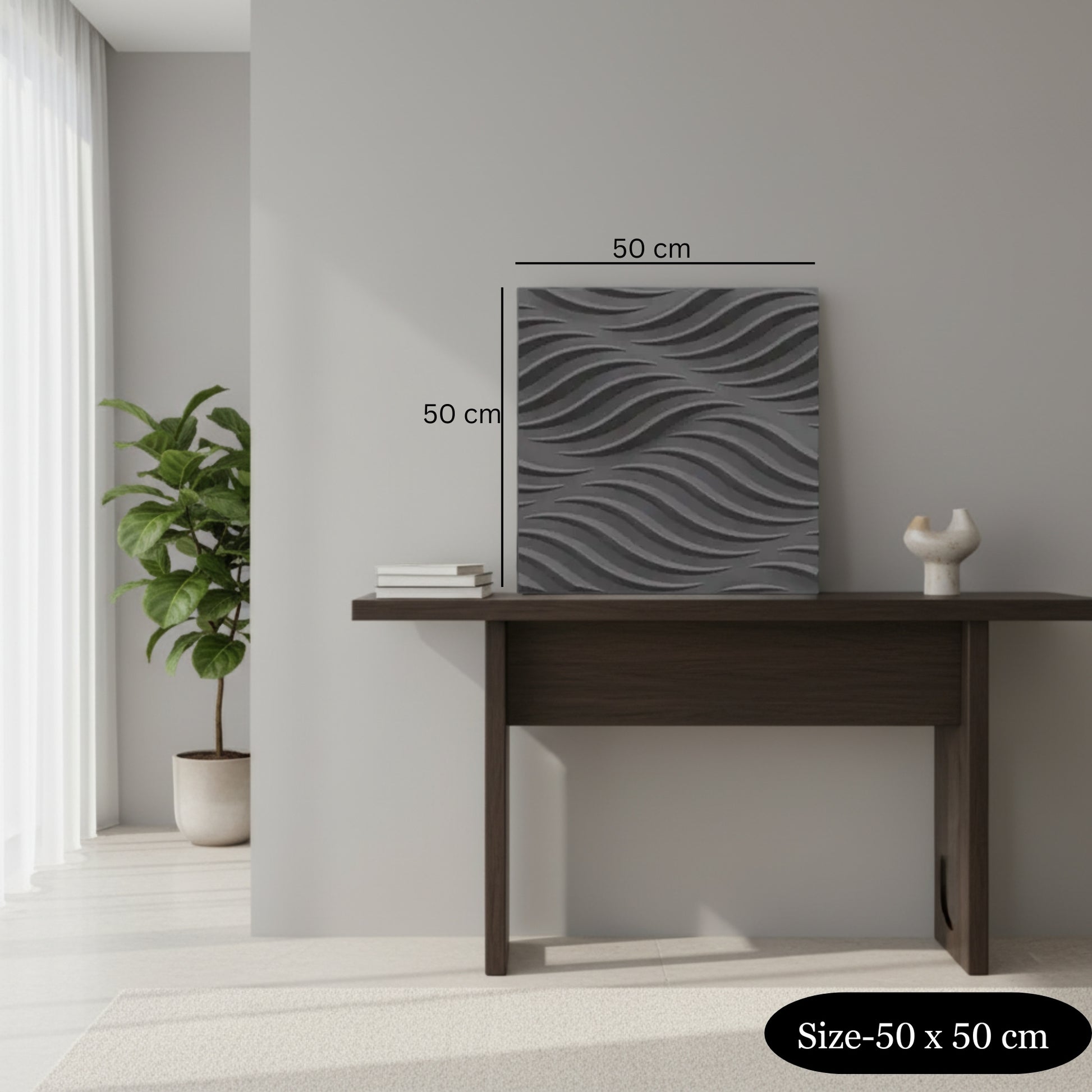 Nexa Gray 3D Wall Panels Swirl Design