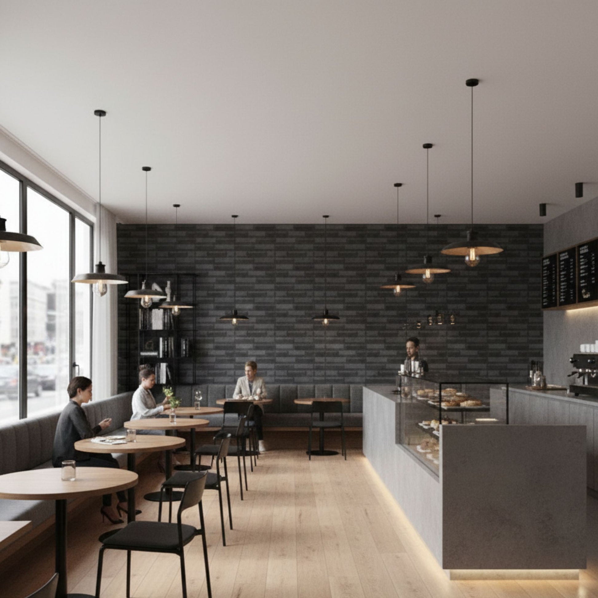 Nexa Gray 3D Wall Panels Vault Design
