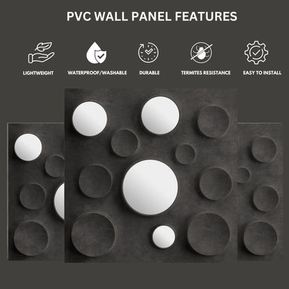 Nexa Gray Acrylic Moon Design 3D Wall Panel-1