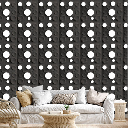 Nexa Gray Acrylic Moon Design 3D Wall Panel-2