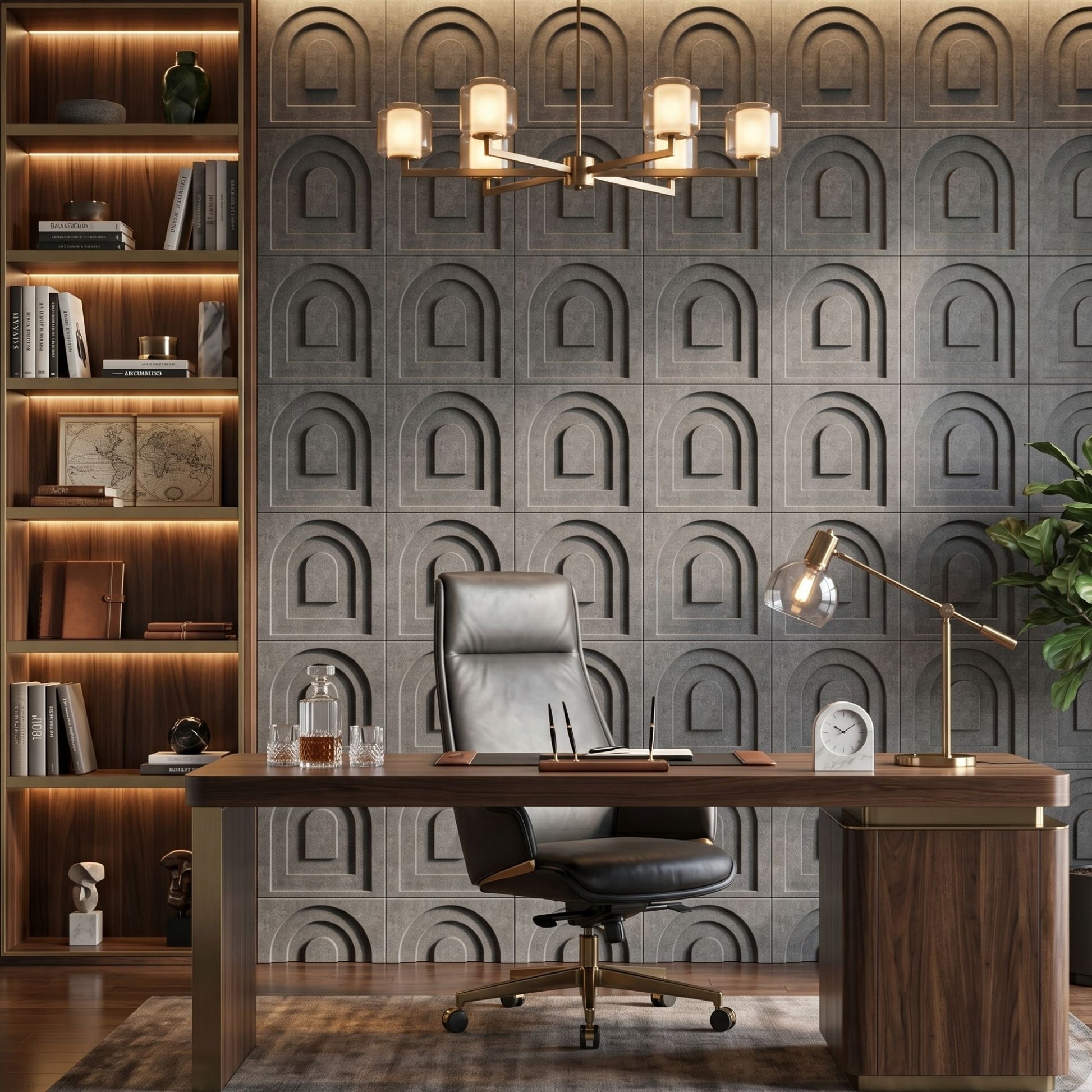 Nexa Gray Archi Design 3D Wall Panel-1