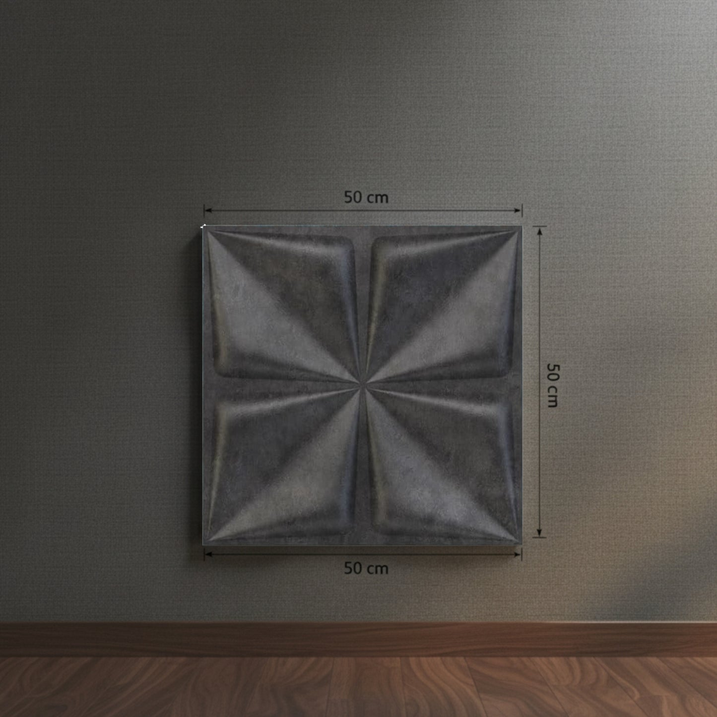Nexa Gray Brown Bloom Design 3D Wall Panel View-3