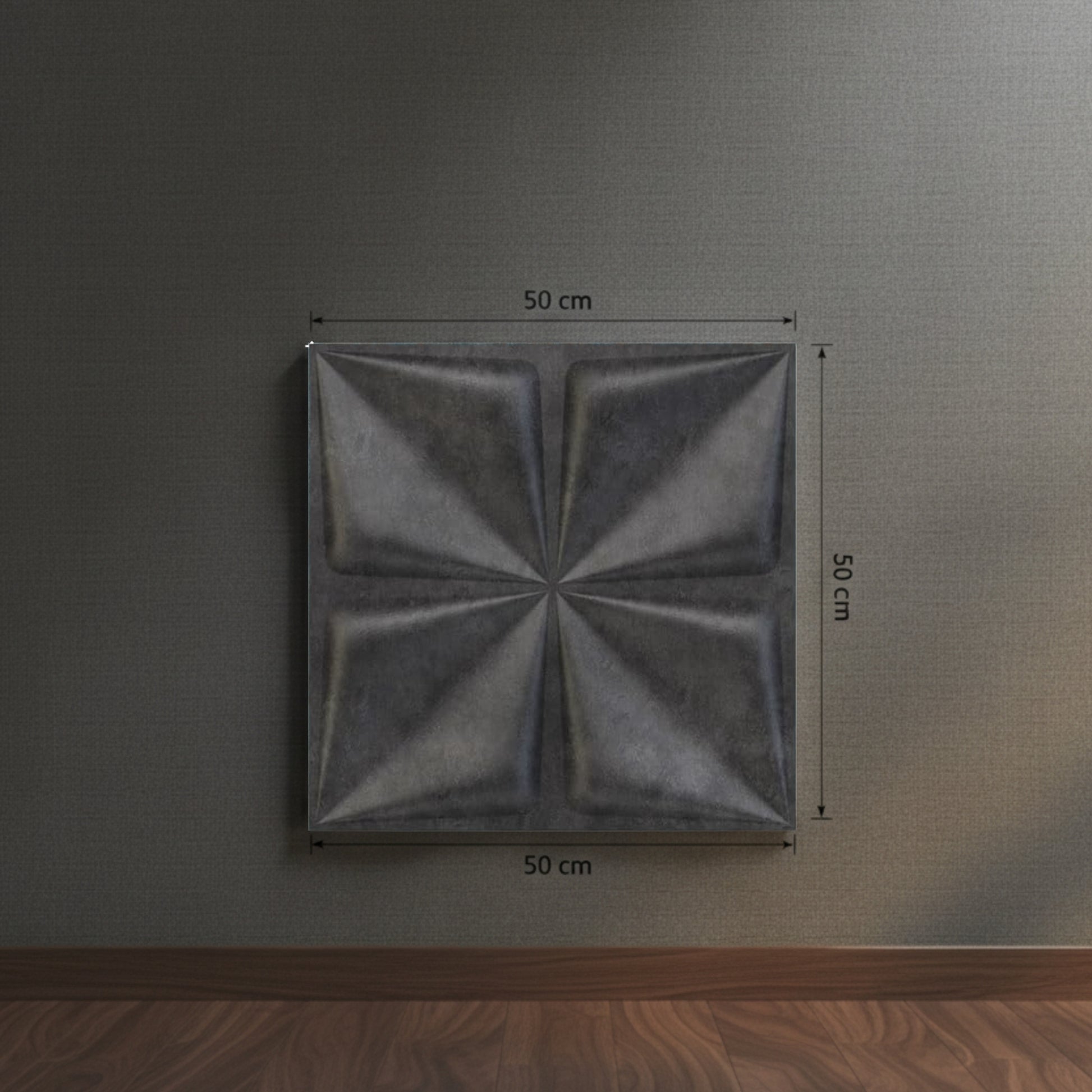 Nexa Gray Brown Bloom Design 3D Wall Panel View-3