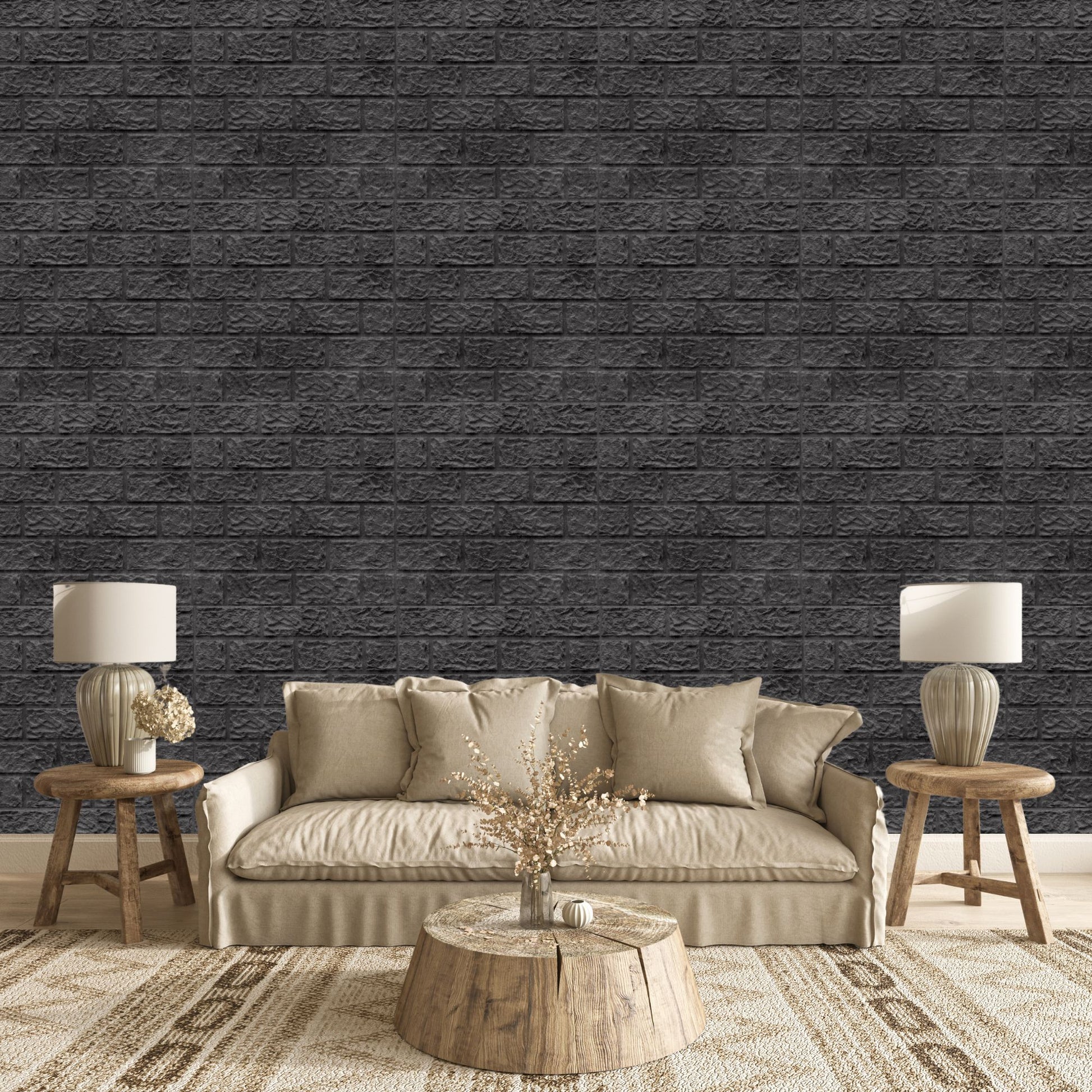 Nexa Gray Self Adhesive 3D Panels Brick Design