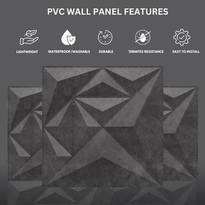 Nexa Gray Diamond Design 3D Wall Panel-3