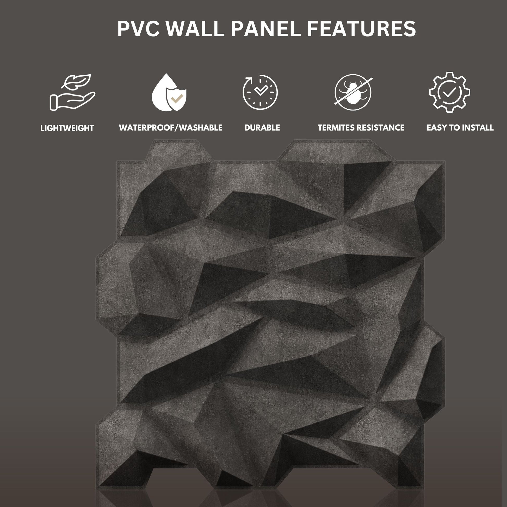 Nexa Gray_Diamond_Design_3D_Wall_Panel_View-3