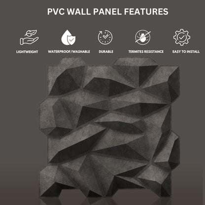 Nexa Gray_Diamond_Design_3D_Wall_Panel_View-3