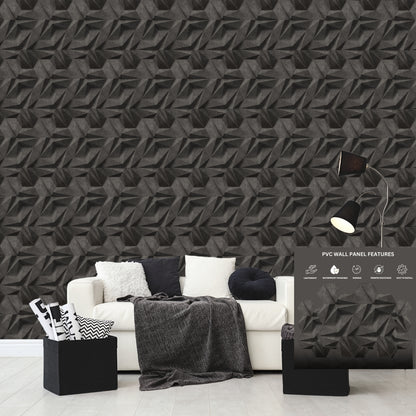 Nexa Gray 3D Wall Panels Hexagon Design