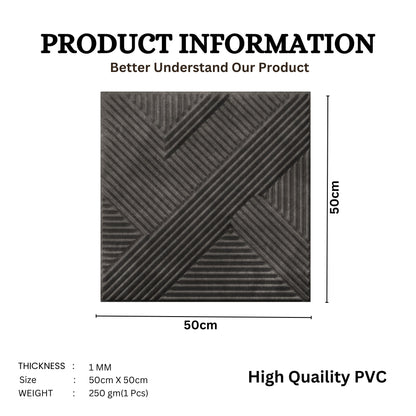 Nexa Gray Self Adhesive Panels Line Abstract Design