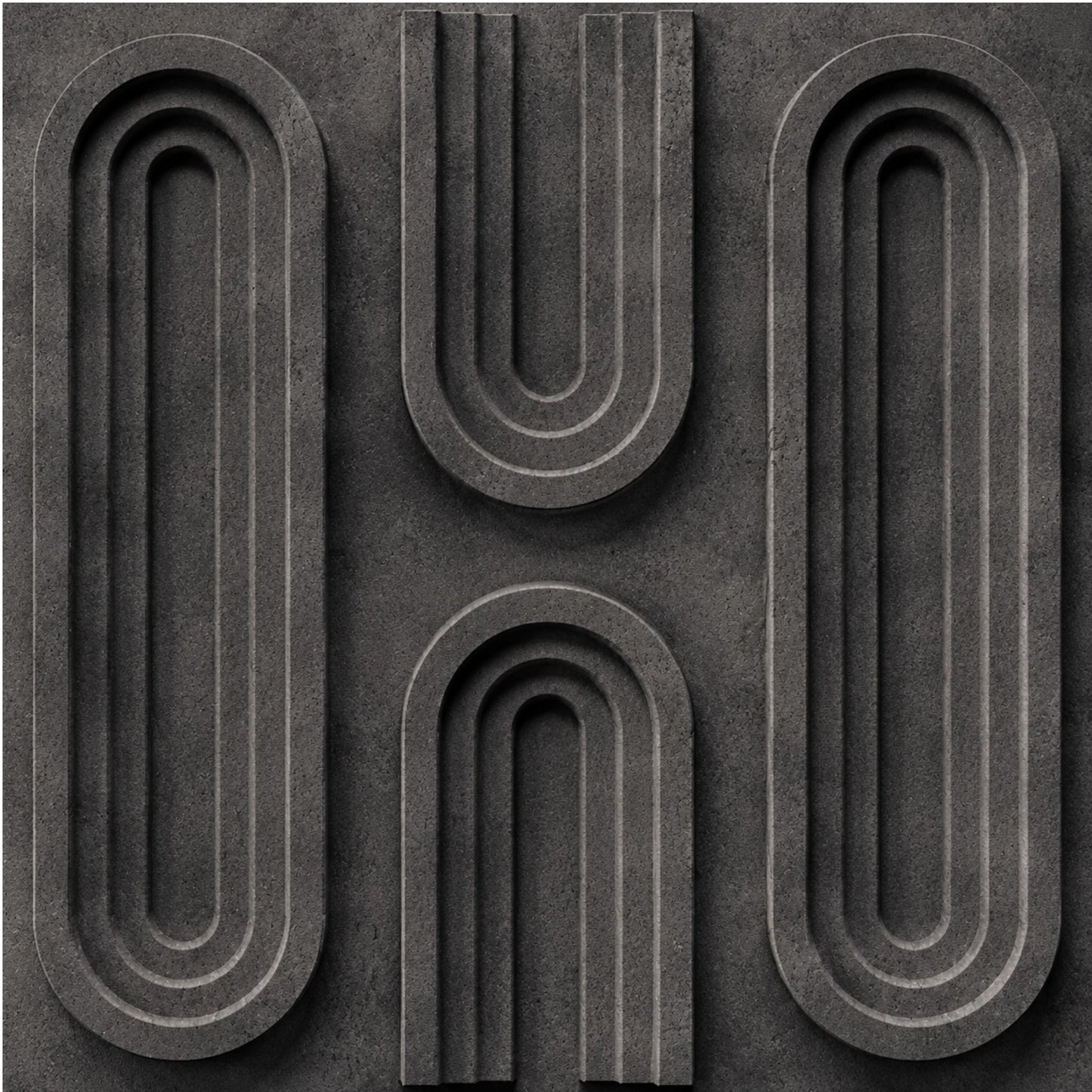Nexa Gray Loops Design 3D Wall Panel