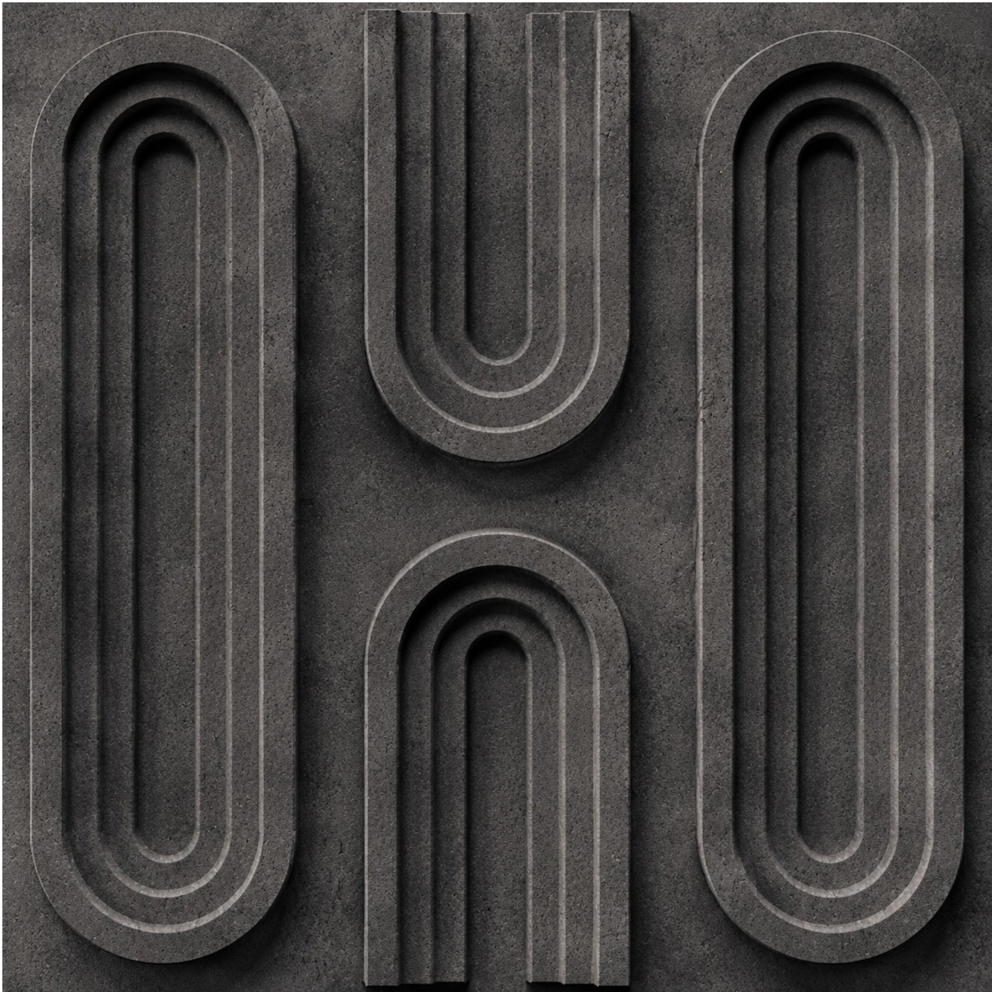 Nexa Gray Loops Design 3D Wall Panel