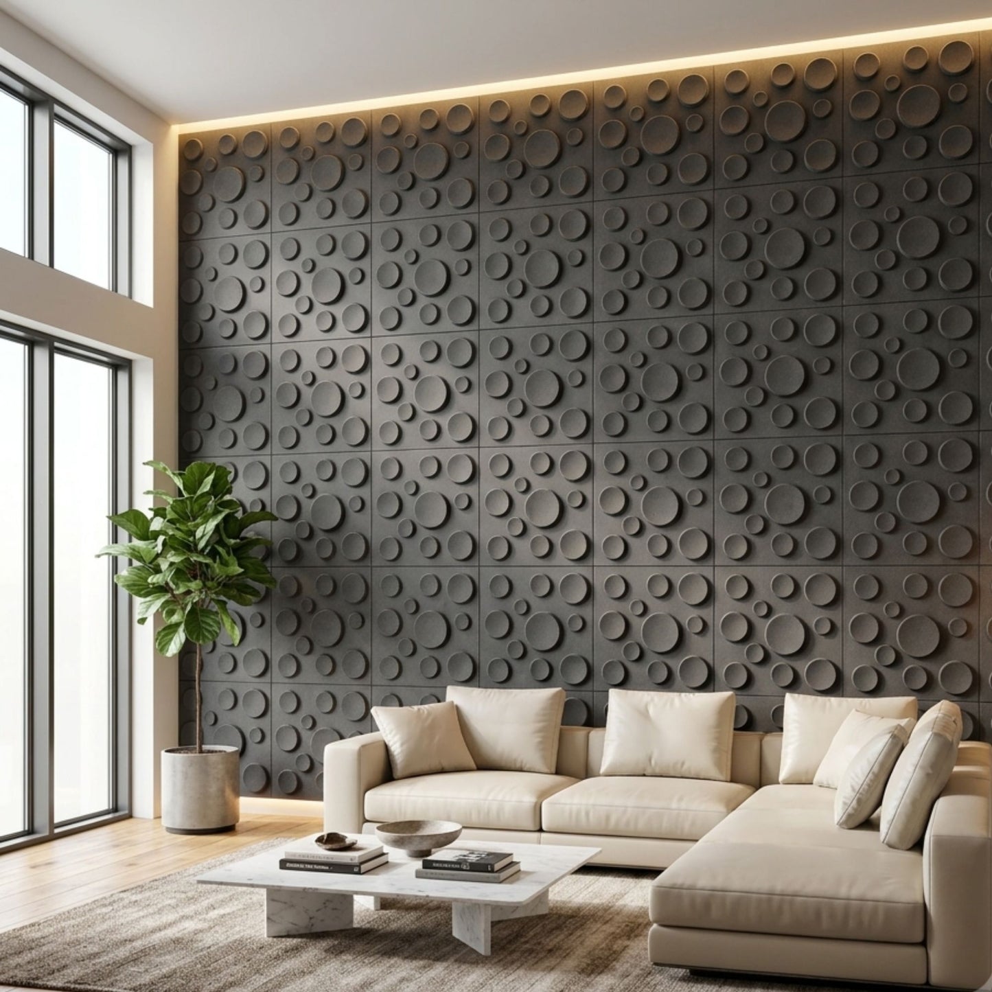 Nexa Gray Moon Design 3D Wall Panel-1