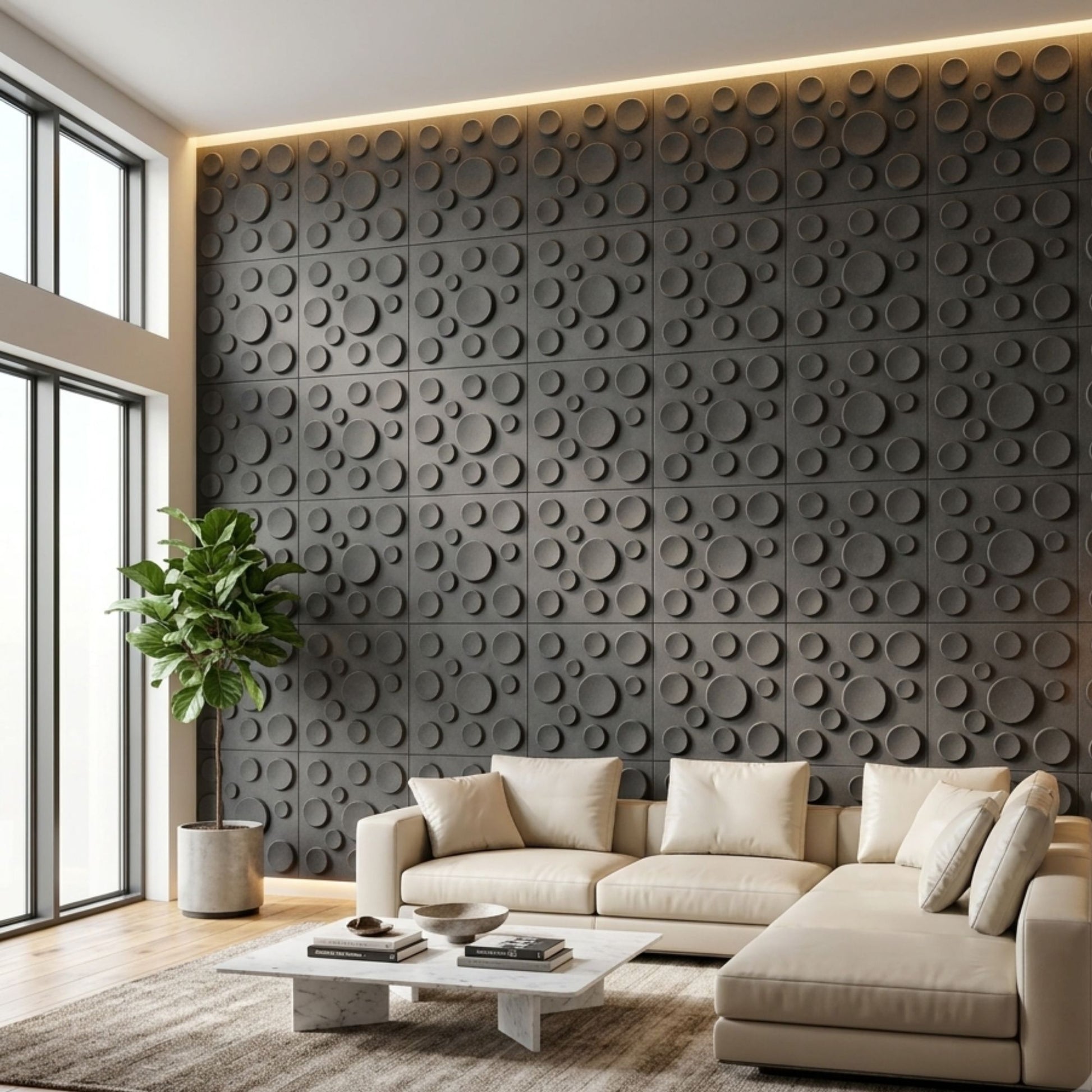 Nexa Gray Moon Design 3D Wall Panel-1
