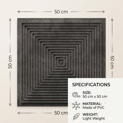 Nexa Gray Pyramid Design 3D Wall Panel-2