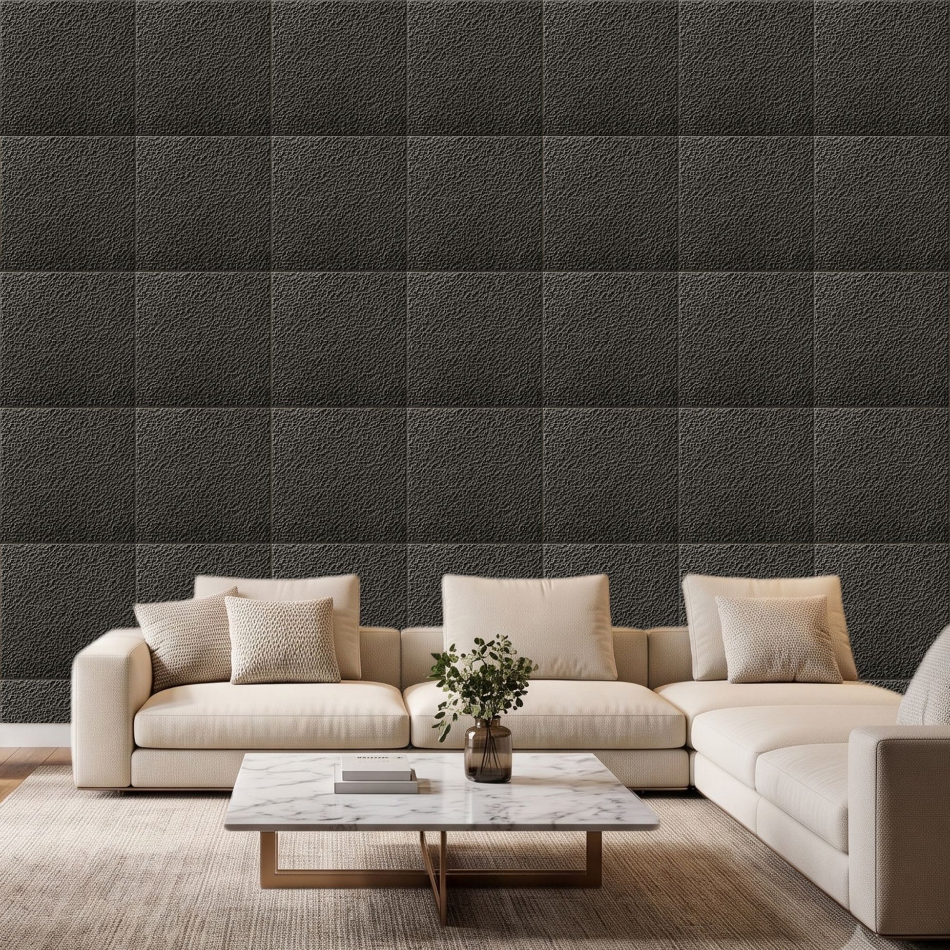 Nexa Gray Self Adhesive PVC wall Panels Textured Design