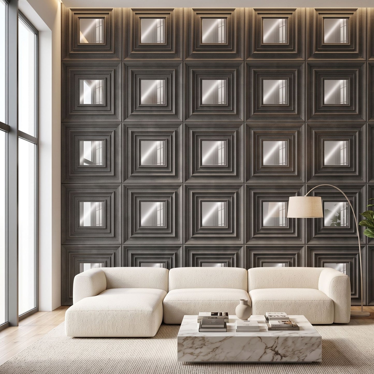 Nexa Gray Silver Accent Design Acrylic 3D Wall Panel-2