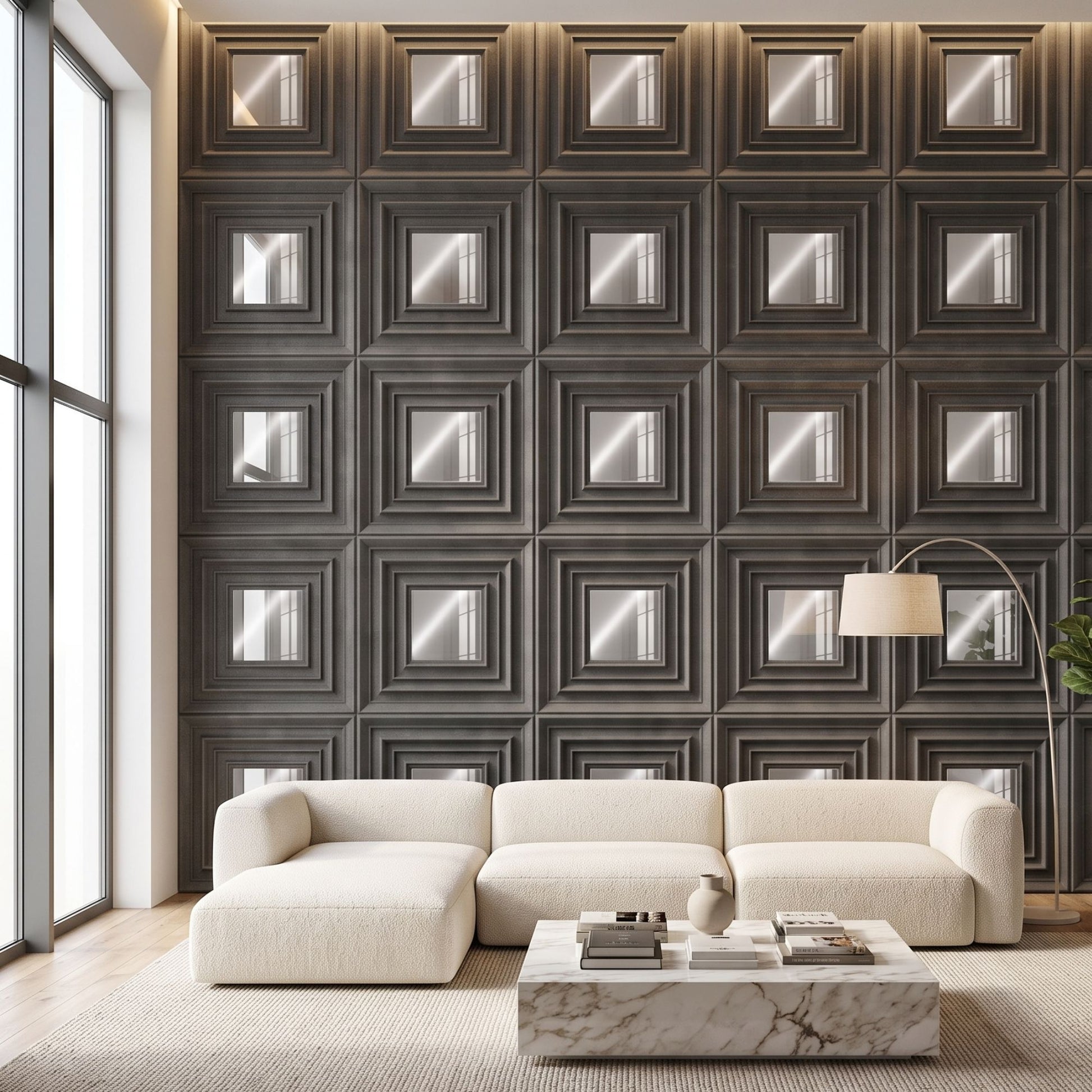 Nexa Gray Silver Accent Design Acrylic 3D Wall Panel-2