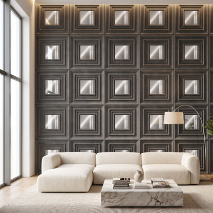 Nexa Gray Silver Accent Design Acrylic 3D Wall Panel-2