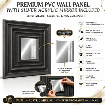 Nexa Gray Silver Accent Design Acrylic 3D Wall Panel-3