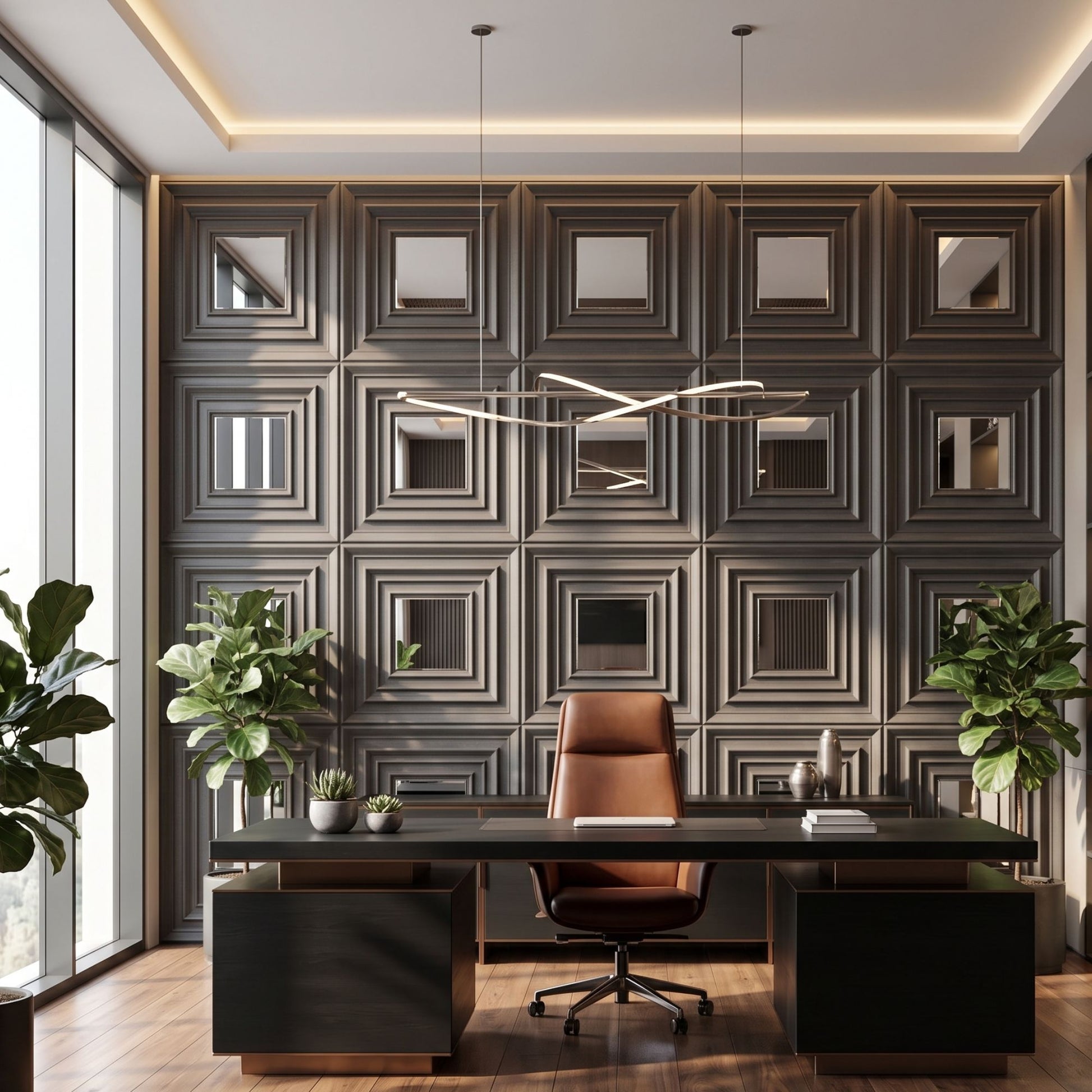 Nexa Gray Silver Accent Design Acrylic 3D Wall Panel-4